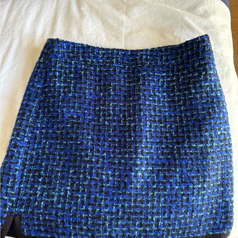 J crew Blue Tweed Skirt